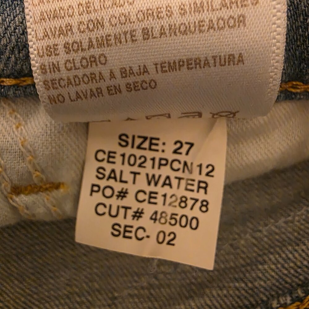 Current/Elliott The Painter Jeans 27 Salt Water Wide Leg Carpenter CE1021 NWT - Picture 9 of 11